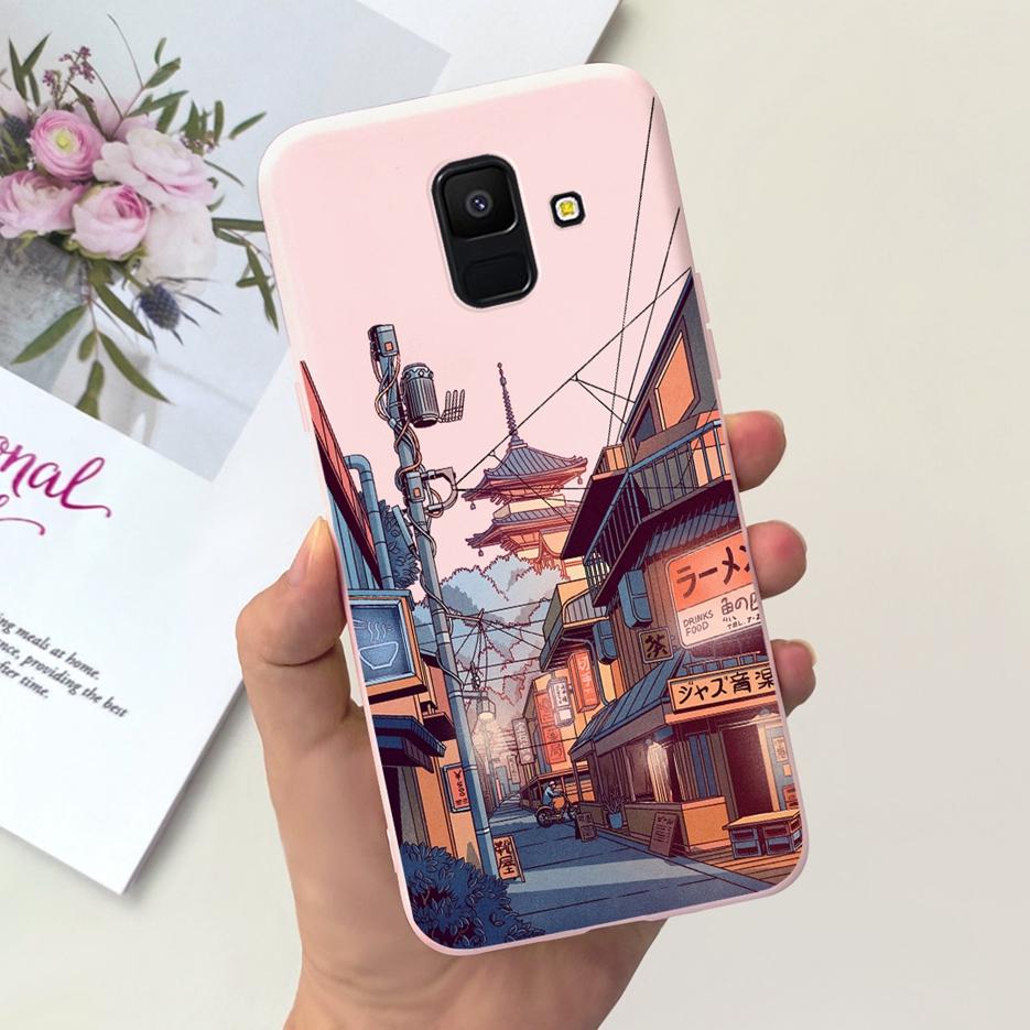 For Samsung Galaxy A6 2018 Case SM-A600F Cute Fashion Painted Cover Soft TPU Phone Case For Samsung A6 Plus A6+ 2018 A605F Shell