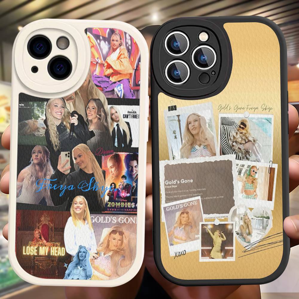 F-Freya Singer Skye Handyhülle für iPhone 11 12 13 14 15 16 Pro Max Mini Plus Weiche Lederhülle