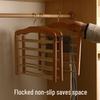 Kizhiqi Wooden Multi-Layer Non-Slip Trouser Hanger for Wardrobes