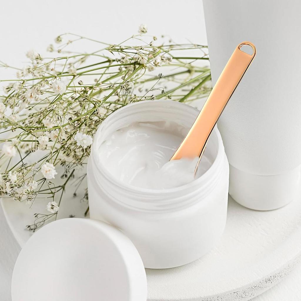 6 PCS Metal Makeup Spatula Tool, Mini Reusable Skin Care Spoon Multi-functional Facial Applicator Tool Beauty Scoop for Face Mask Eye Cream Lotions