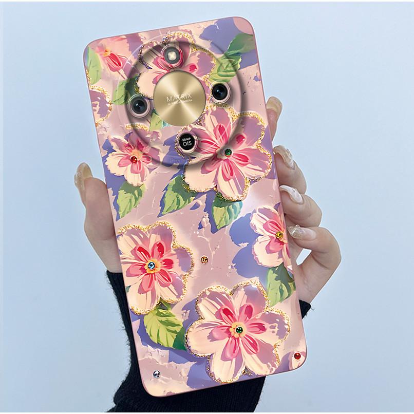 For Honor X9d 5G Case MTN-NX1 Fashion Simplicity Oil Painting Floral Silicone Soft Phone Casing New Design Shockproof Back Cover