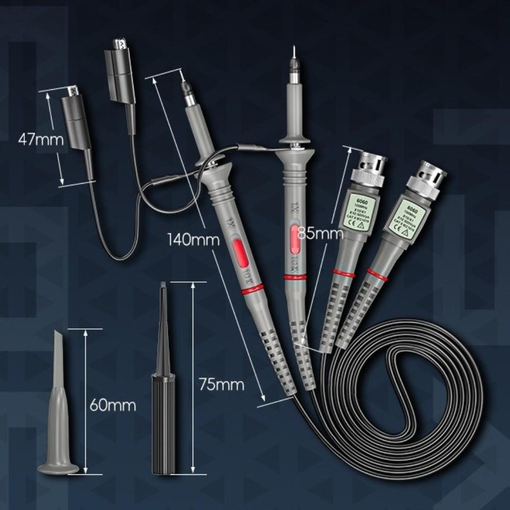 1/2pcs 100MHz BNC Oscilloscope Probe P6100 Test Probes Oscilloscope Measurement