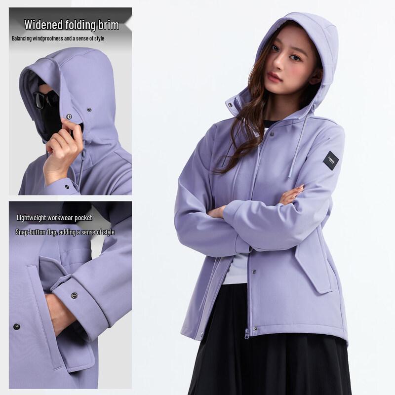 Camel Women's Fleece-Lined Outdoor Softshell Jacket