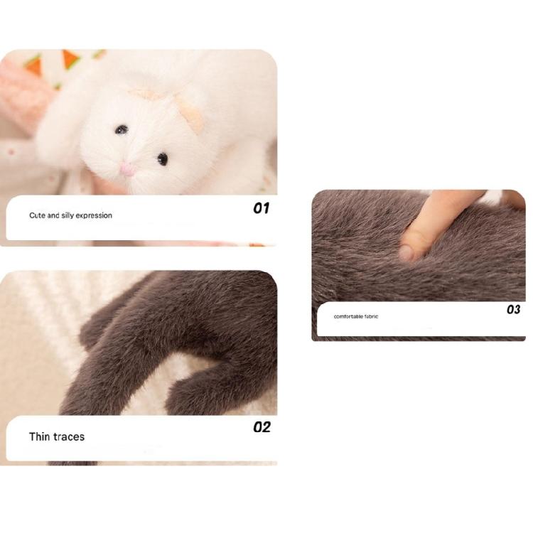Realistic Ferret Plush Dolls Animal Large Ferret Toy Furry Stuffed Toy Cuddle Toy for Birthday Christmas Gifts
