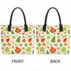  Christmas Pattern Tote Bag Large Capacity Shoulder Bag for Festive Daily Use