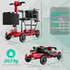 TODIMART X17 4-Wheel Mobility Scooter, Long Range 30–35 Km, 20kg Foldable and Lightweight for Adults and Seniors