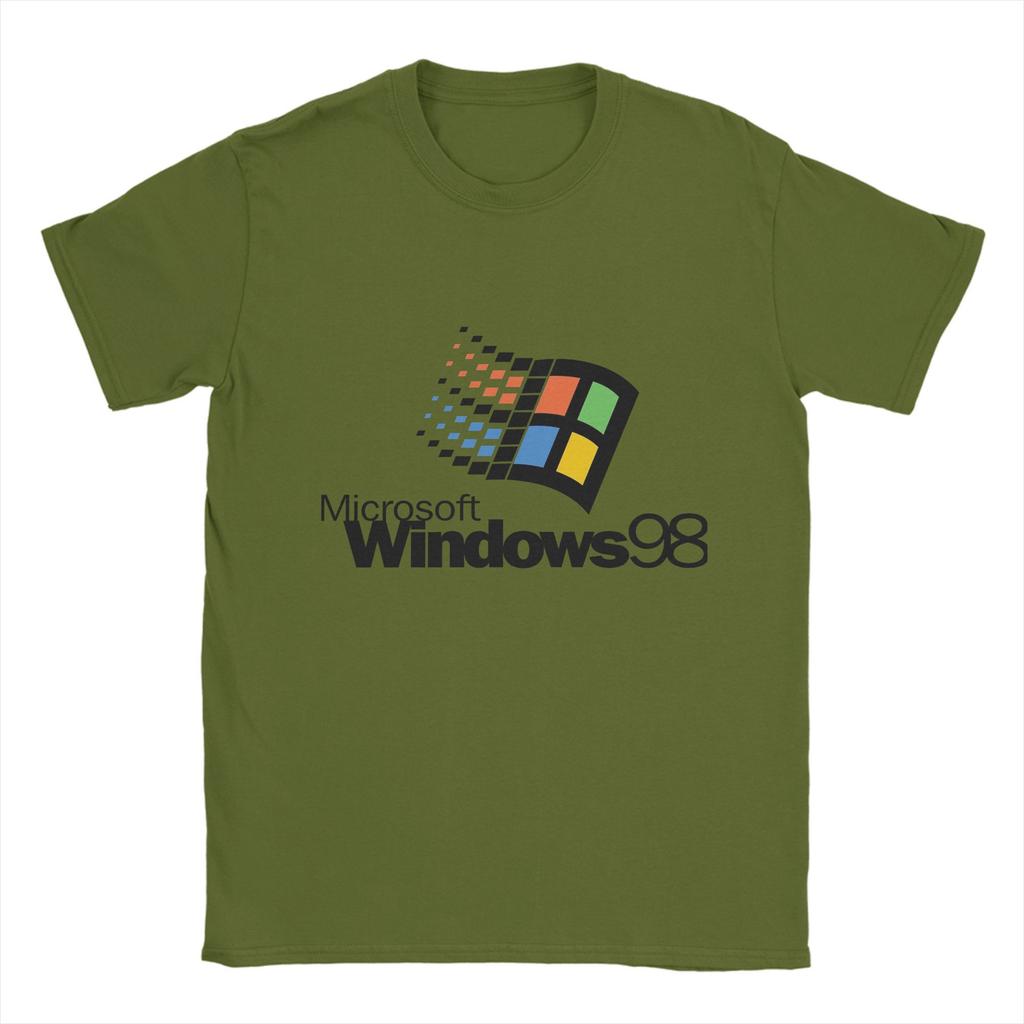 Microsoft Windows 98 T Shirt Summer  Cotton T-Shirts For Male Popular Loose Tee Shirt Short Sleeve Classic Tops