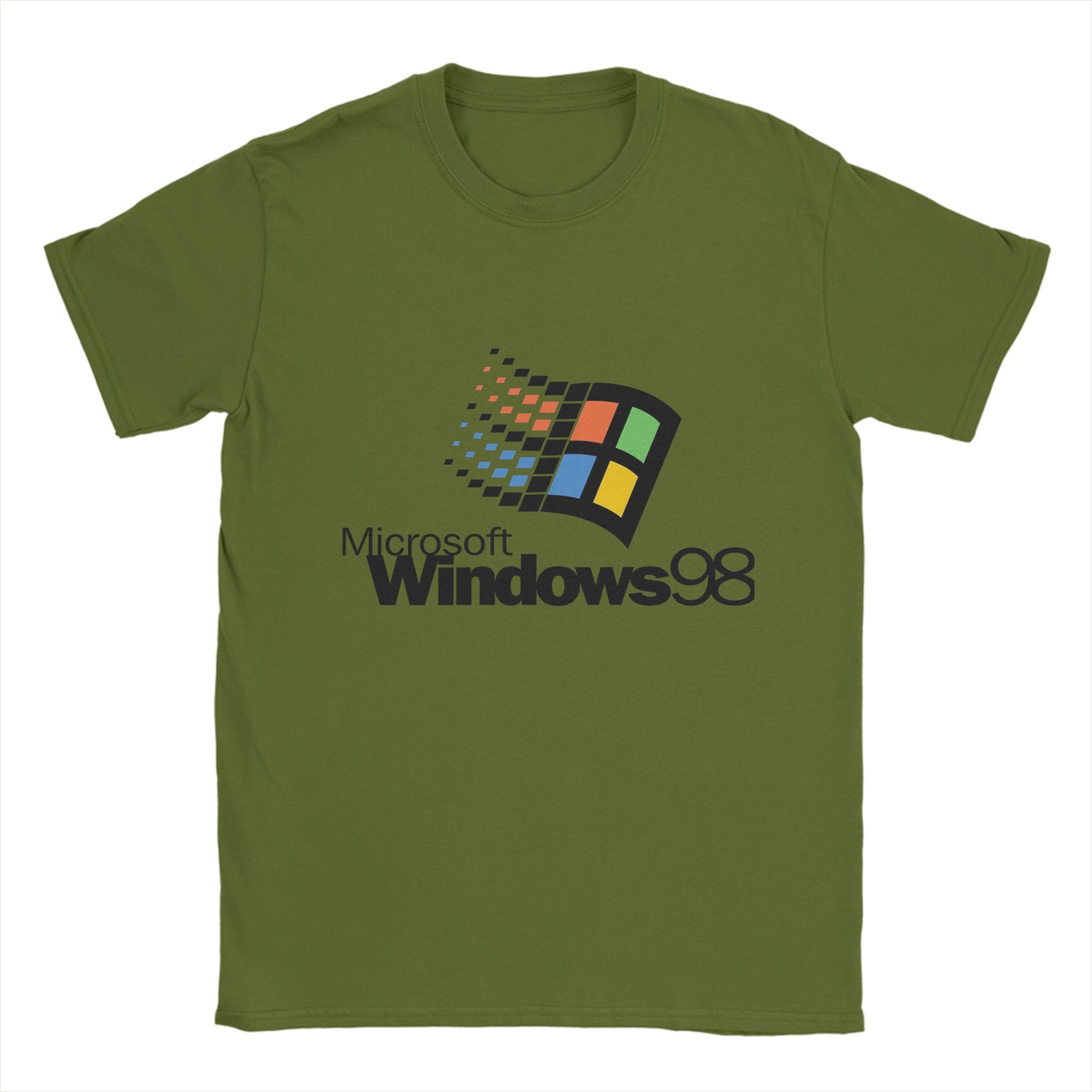 

Футболка Microsoft Windows 98 Літня Бавовняна Футболка Для Чоловіків Популярна Вільна Футболка З Коротким Рукавом Класичні Топи L