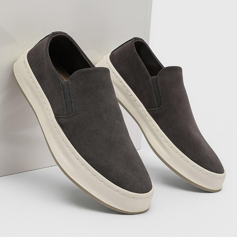 Fashion The New Men's Suede Casual Loafers For Autumn And Winter Are Comfortable Lightweight Walking Shoe And Breathable Driving Shoes