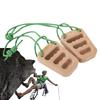 Wood Rock Climbing Fingerboard Multifunction Finger Strengthener Training Board for Home Gym or Outdoor Use