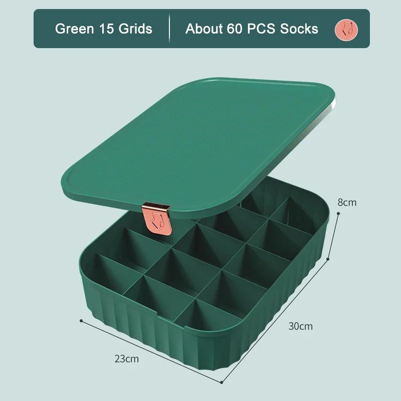 Underwear Storage Box Closet Organizer Underwear Socks Bras Organizer Drawer Clothes Finishing Box With Lid Wardrobe Organizer