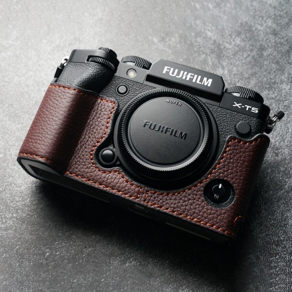 Camera Genuine Leather Cowhide Bag Body Case For Fujifilm T-X5 T X5 Tx5 Protective Sleeve Base Camera Half Protective Case