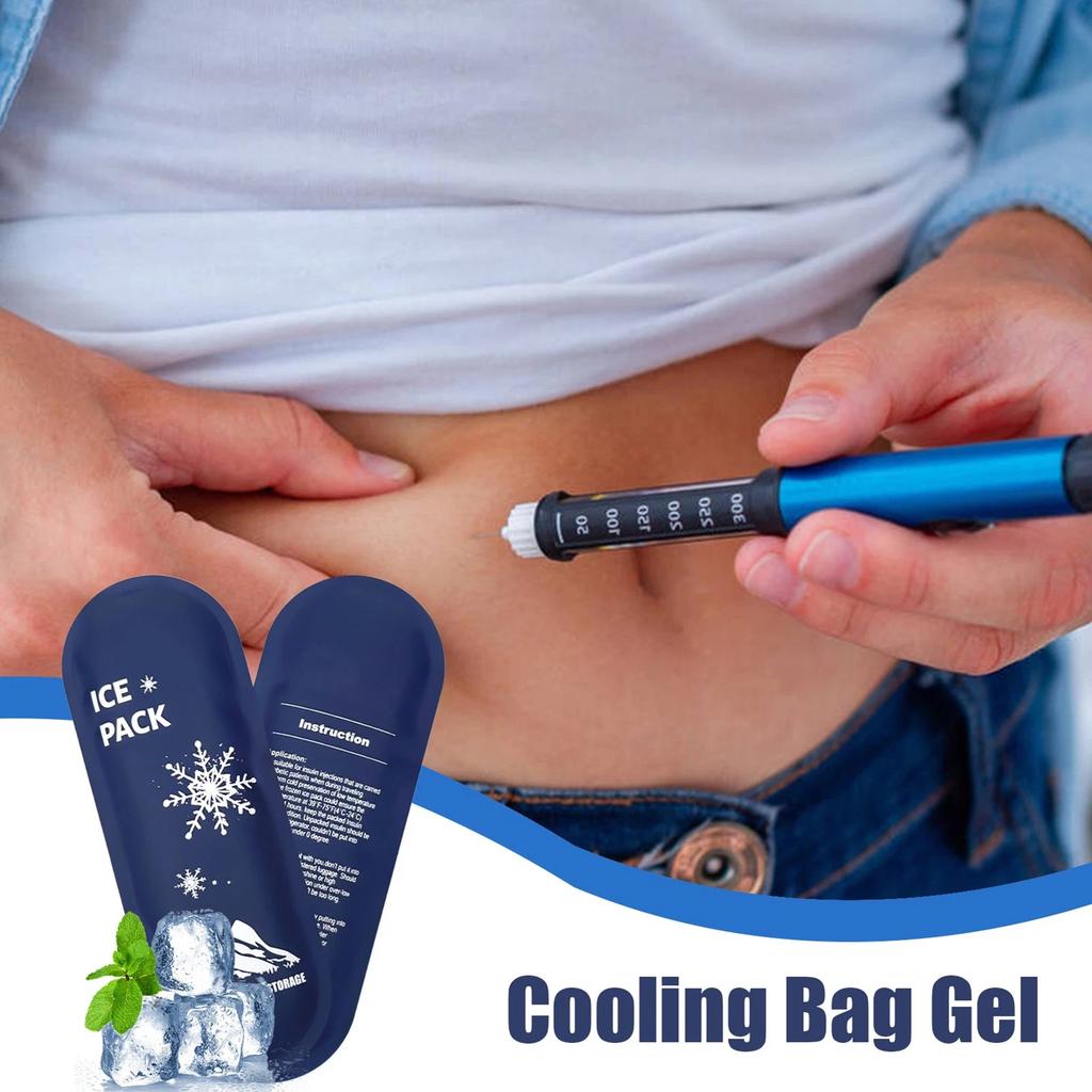 Reusable Insulin Cooler Travel Case with Ice Pack Diabetes Medicine Storage Diabetic Supplies Portable Temperature Control Bag