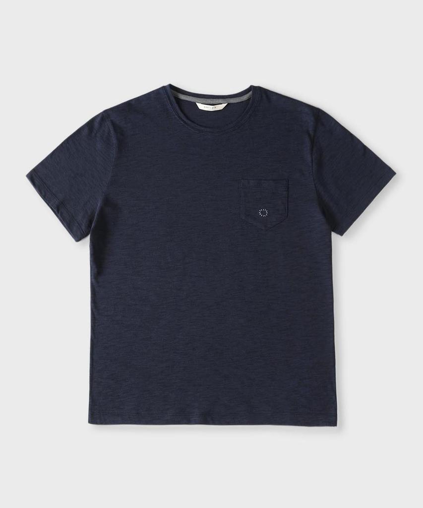 PANICALE Short Sleeve Cotton Embroidered Pocket T-Shirt [5 Colors] (Type A)