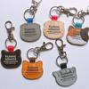 Fashion Cute Leather Cat Keychain Creative Leather Cute Leather Key Ring Cartoon Cute Cat Keychain
