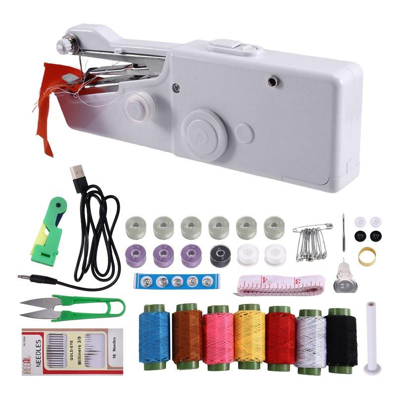 Легкие в шитье рубашки Карманная Портативная Ручная Мини Микро-Домашняя Швейная Машина USB Электрическая Ручная Швейная Машина