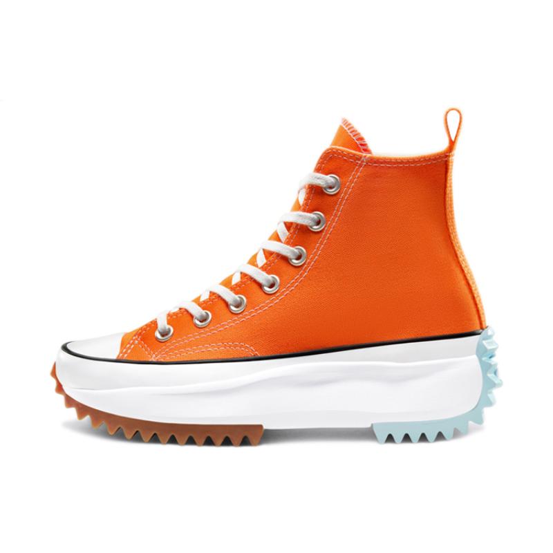 Converse Run Star Hike Trendy Comfort High Top Espadrilles Unisex Orange Yellow