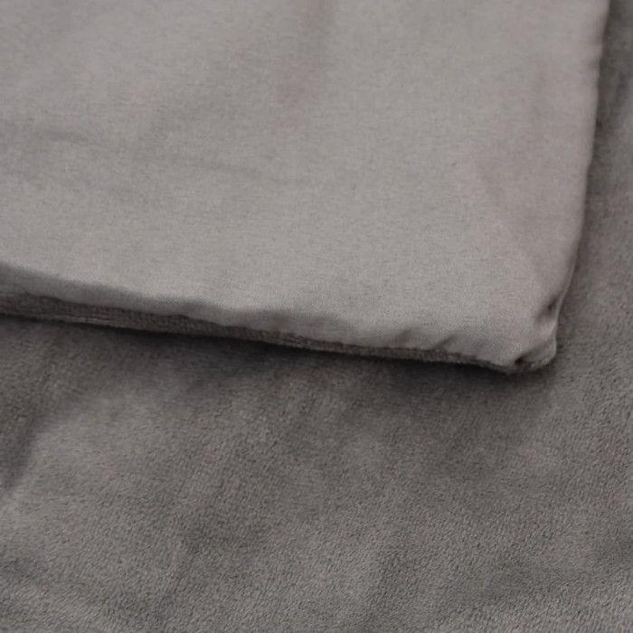 VidaXL Couverture lestée avec housse Gris 120x180 cm 9 kg Tissu 350825
