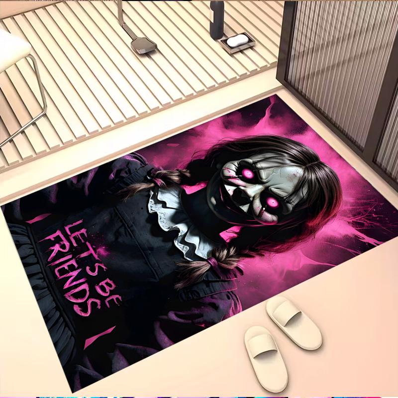 Bride of Chucky Print Rug, Washable Floor Carpet, For Entryway Dorm Laundry Room Office Study, Home Decor Birthday Christmas Gift