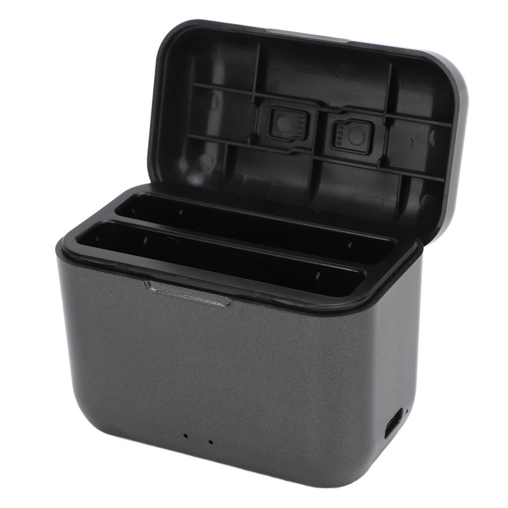 Battery Charger for X4 Action Camera Fast Charging Dual Battery Charger Hub with Micro Storage Card Slot LED Indicator