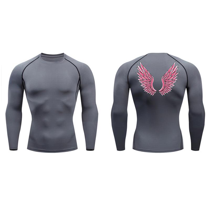 Graphic Athletic Quick Dry Compression Shirt for Men Gym Workout Running Tshirts Tees Tops Undershirt Baselayers Activewear