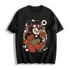 Super Bear Hot Dog Print Casual Top For Men And Women Pure Cotton T-shirt