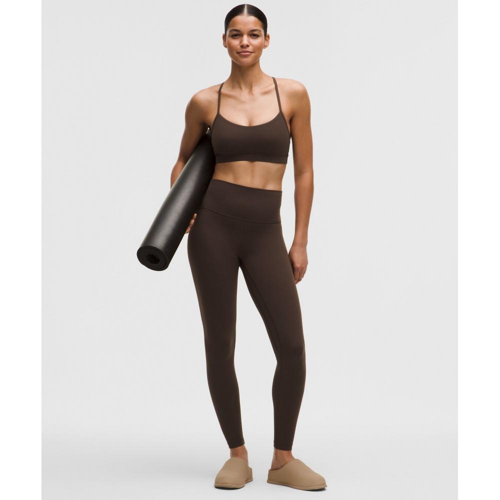 Lululemon Flow Y BrA Nulu  Light Support  A C Cups wAlnut CrunCh