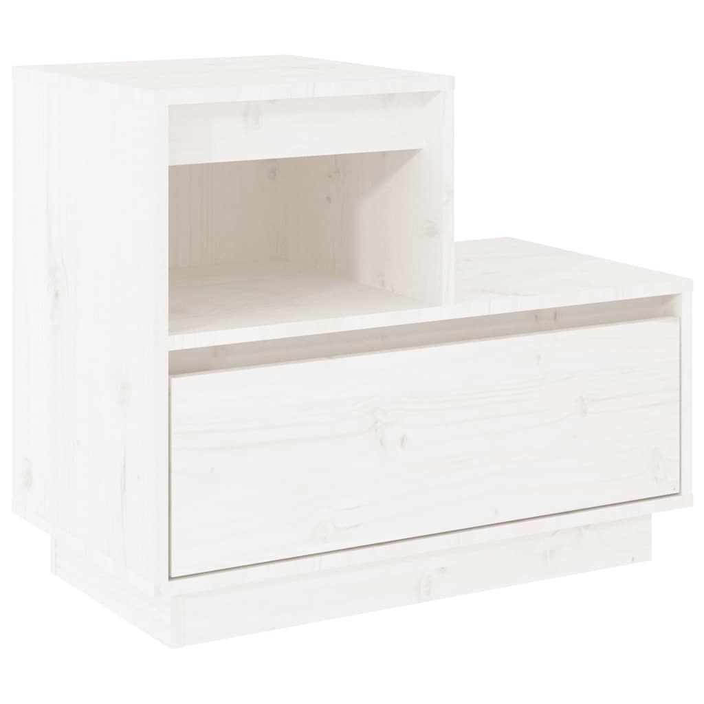 Nightstands 2 pcs White 60x34x51 cm Solid Pine Wood