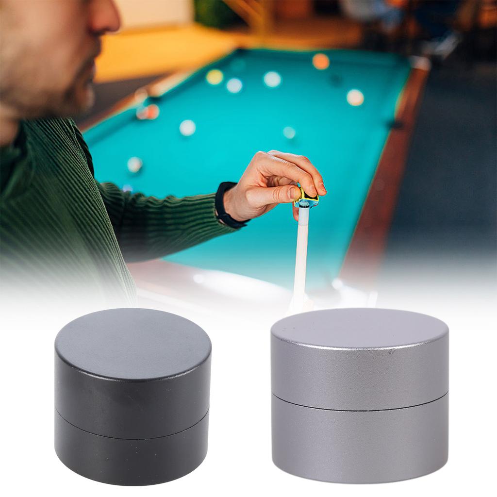 Round Cue Tip Chalk Holder Aluminum Magnetic Billiard Pool Chalks Carrying Case Replacement Billiard Accessories