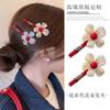Symphony Acetic Acid Flower Hairpin Side Clip Side Hairpin Bangs Clip Duck Bill Clip Forehead Hair Accessories Winter