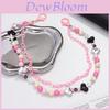 No Ip Plastic Heart Cross Beaded Double Layer Chain For Women Summer Fashion