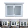 1/12 Doll House Miniature Kitchen Wall Cabinet with Smoothly Wood For Scene Setting Doll House Landscape Accessories