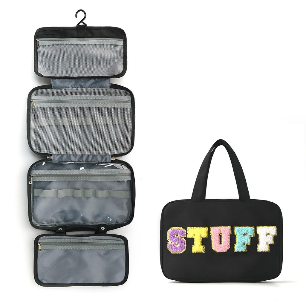 Large Capacity Makeup Bag With Dry Wet Separation For Travel And Daily Use