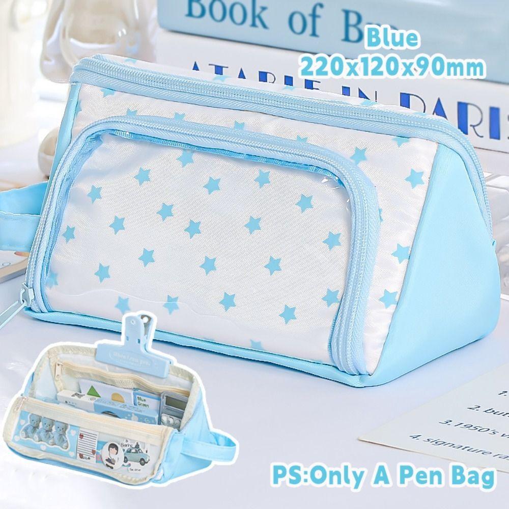 Detachable Large Capacity Pencil Case Portable Cosmetic Storage Bag  Student Supplies