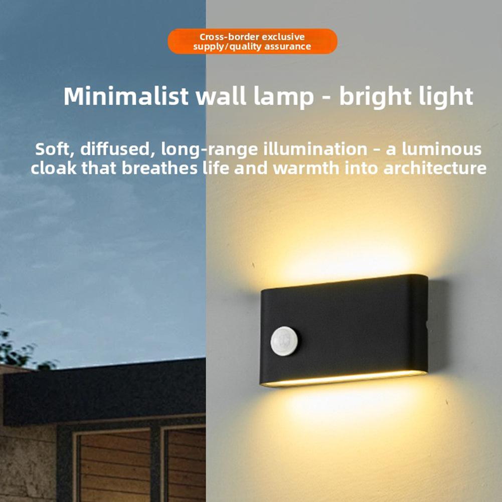 Modern LED Wall Light With Motion Sensor IP65 Waterproof & Weatherproof Dark Hallway And Staircase Safety