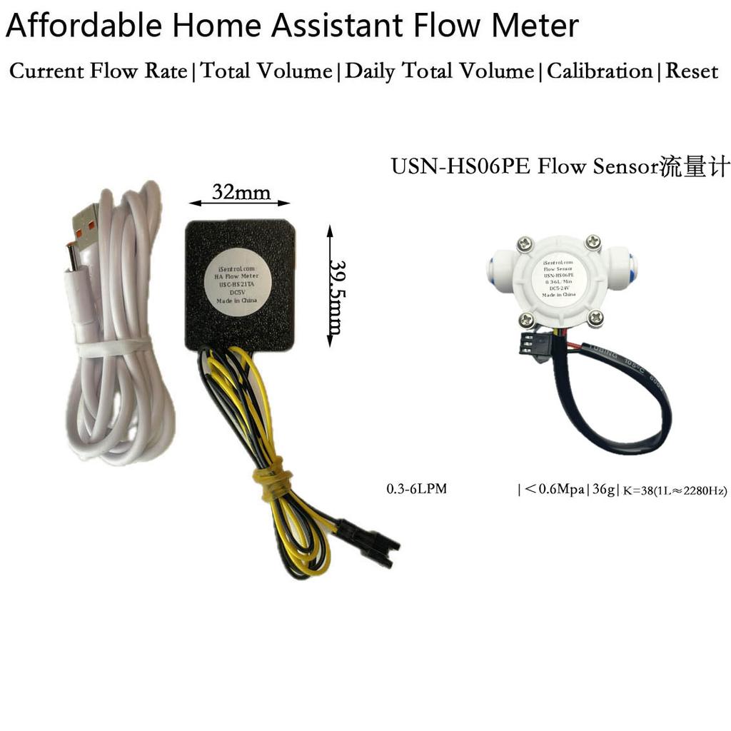 Affordable Brass/Alloy Shell Home Assistant Wifi Flow Kit Multiple Sizes Flow Measurement Water Flow Sensor Turbine Flowmeter