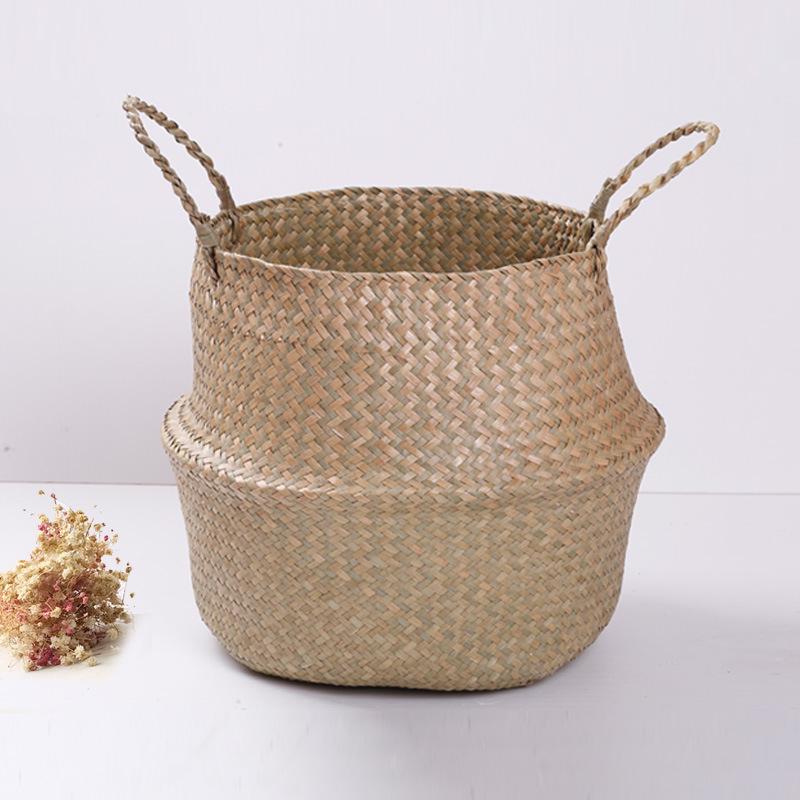Mid-Autumn Festival Cattail Weave Handmade Plant Fiber Flower Pot
