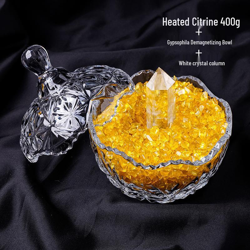 Natural White Crystal Stone Purification Bowl for Jewelry Storage