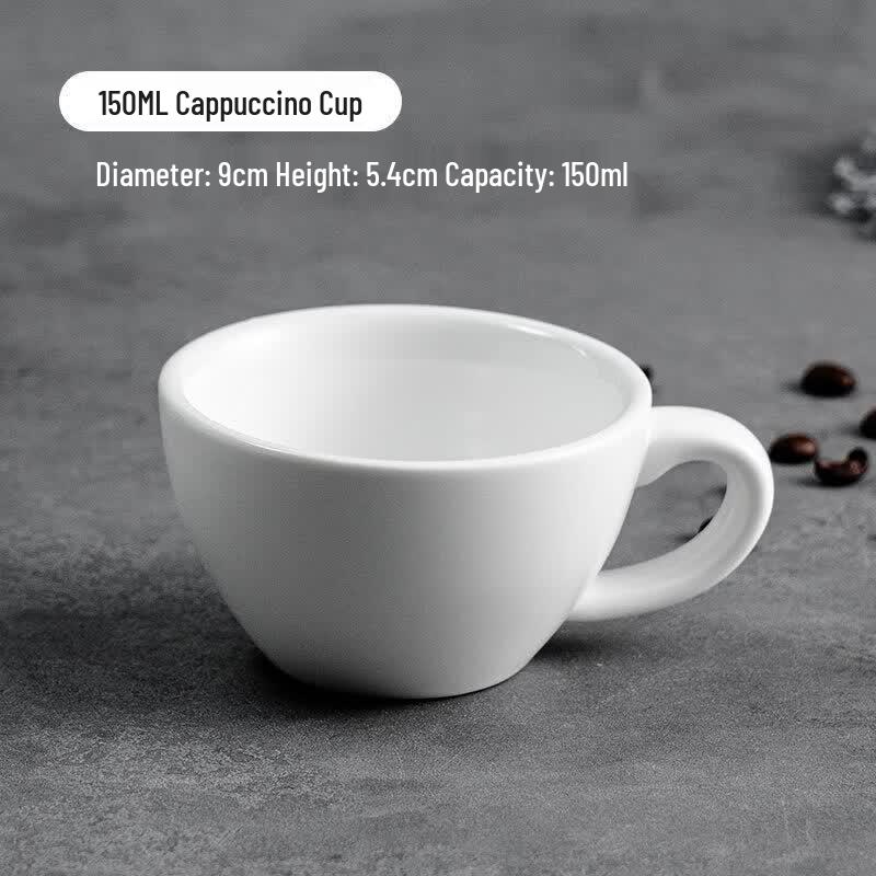 Qiwei Ceramic Cappuccino & Espresso Cup Set