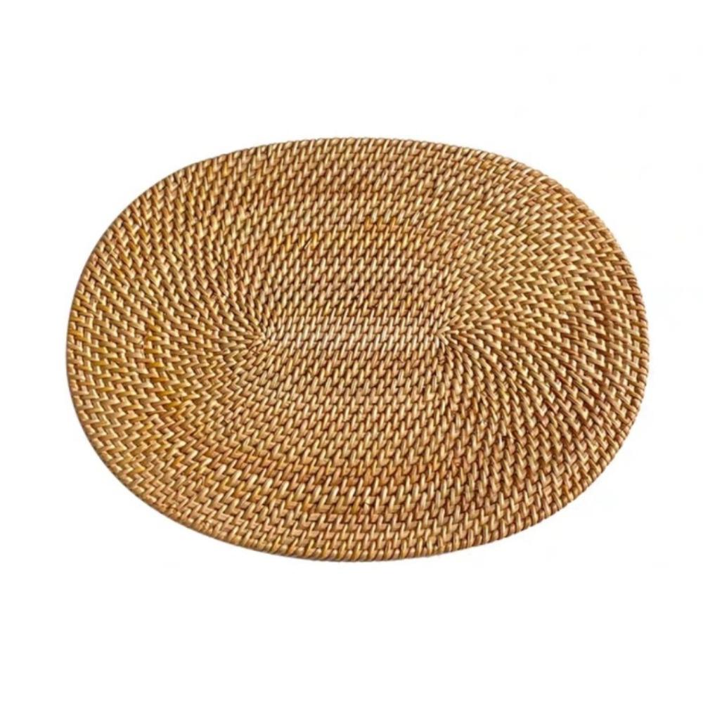 Heat-Resistant Tableware Heat-Insulated Mat Non-Slip Coaster Dining Table Oval
