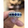 Sale Blue Stone Ring Crystal Round Zircon Finger Ring Cute Wedding Jewelry Love Engagement Ring for Women Ladies
