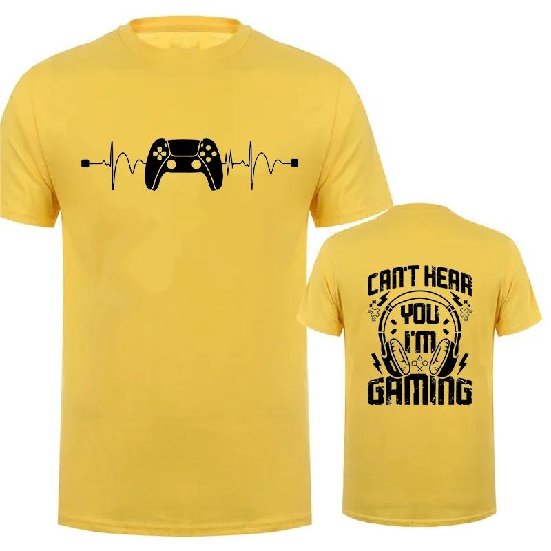 Men TShirts Cant Hear You Im Gaming Funny Video Gamer Humor Joke for Unisex TShirt Video Game Shirt Short Sleeve Tee Top