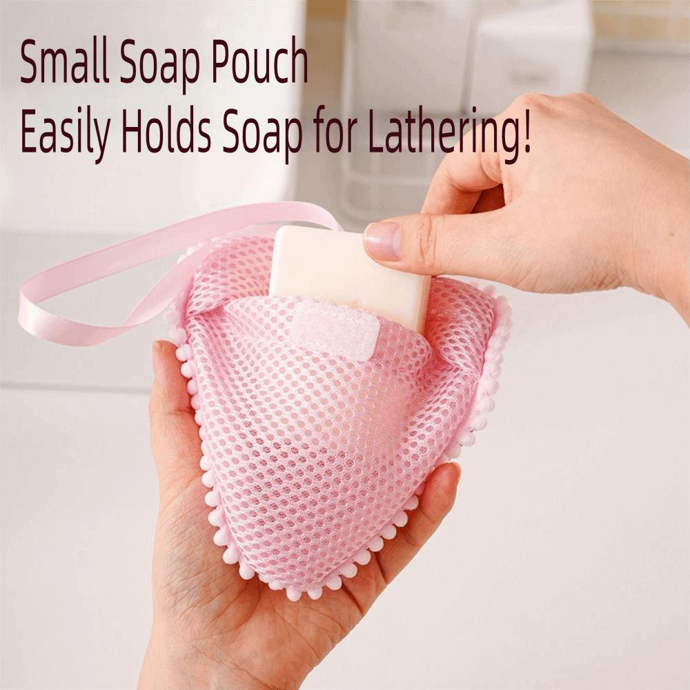 Cloud/Heart Shaped Foaming Soap Bag Exfoliating Massage Soap Bag Foam Mesh  Bath Body Washing