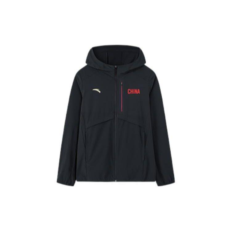 

Anta Куртка на молнии с капюшоном и логотипом Мужская куртка черная 152237628-3