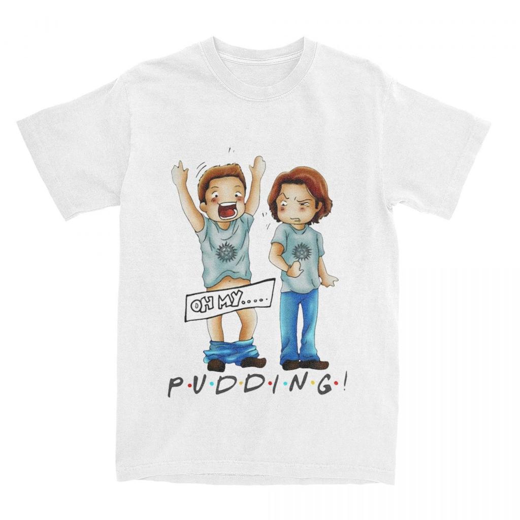 Men's Pudding Dean Supernatural T-Shirts Cotton Clothing Summer Y2K Funny Short Sleeve T-Shirt Popular Print Tee Shirt Plus Size