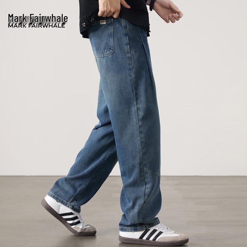 Mark Fairwhale Herren Amerikanische Retro Locker Gerade Jeans
