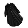Women's Long Sleeve Plus Size Loose Casual Pocket Button Tops Shirt Blouse