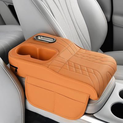 Center Console Cover Pad Multi-Functional Organizer Auto Center Console Pad Cup Holder for SUV Truck Sedan Minivan Commuting
