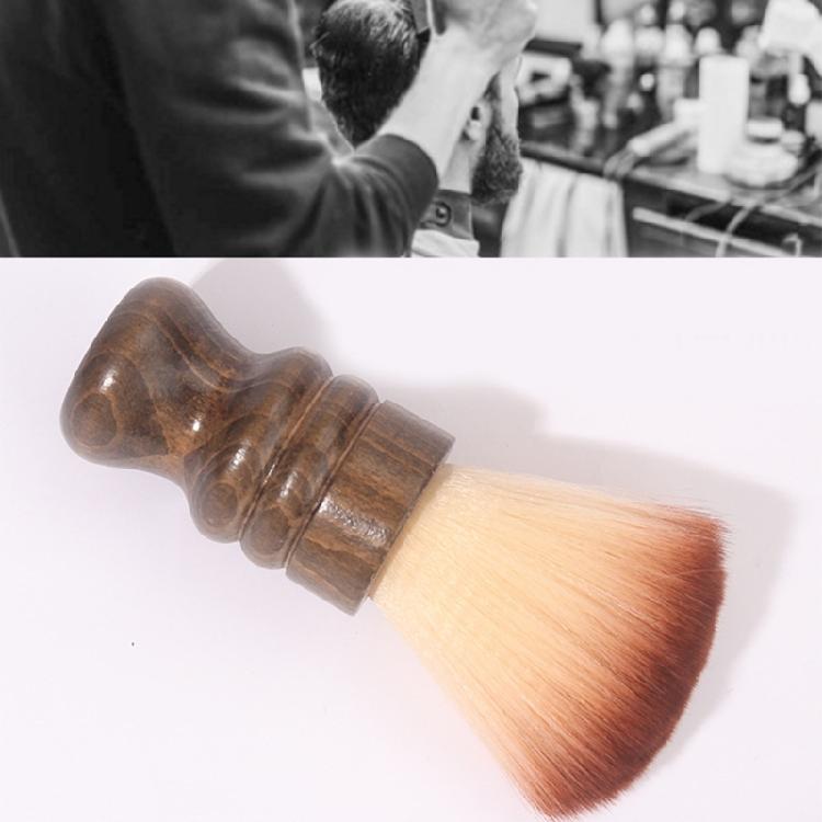 Neck Duster Brush Soft Hair Brushes Salon Hair Cutting Brush Broken Hair Sweep Brush with Wood Handle Neck Brush