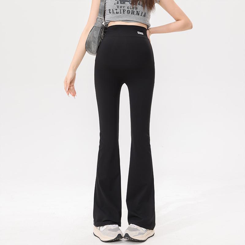 2026 High Waist Maternity Yoga Flare Pants - No Embarrassing Lines M